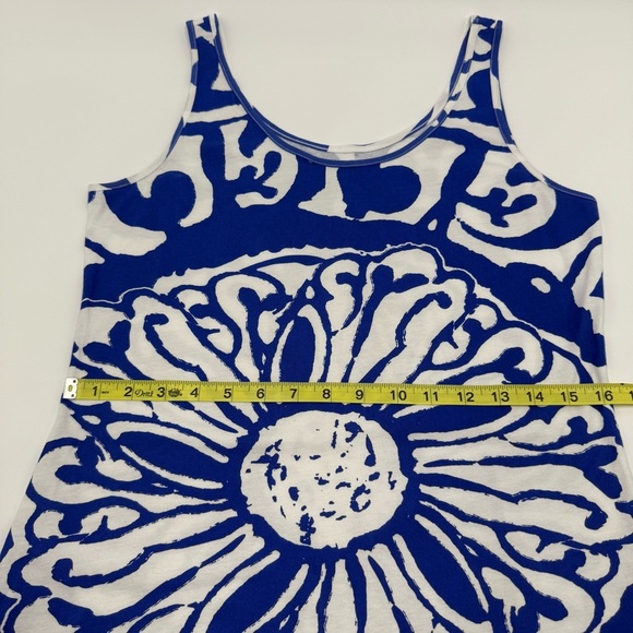 Soft Surroundings Women’s Mykonos Tank Blue White Sleeveless Top Small Cotton - Picture 8 of 12